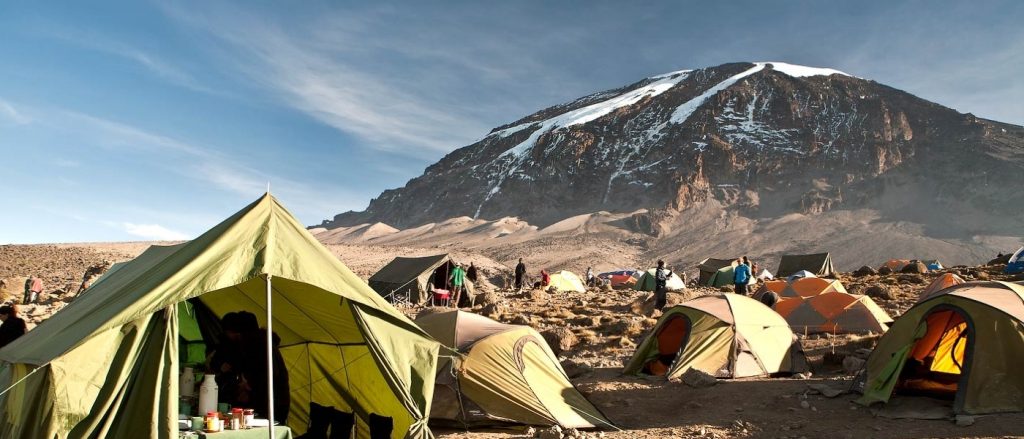 tents on Kilimanjaro